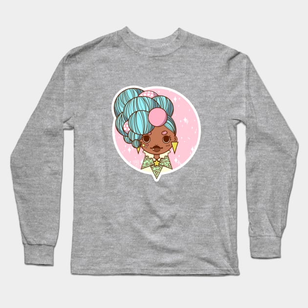 Cutie Girl Long Sleeve T-Shirt by Meeko_Art